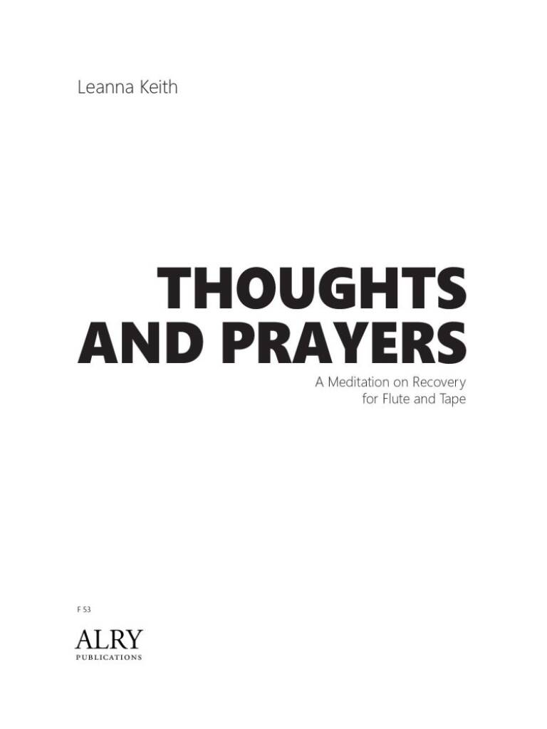 Thoughts and Prayers for Flute and Electronics